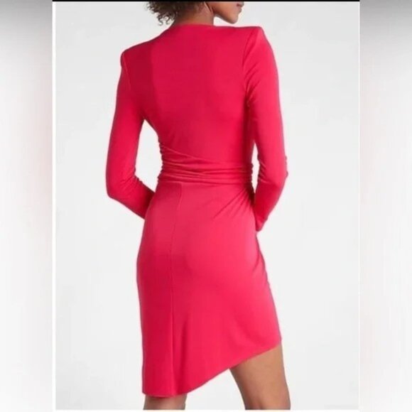 Express V-Neck Strong Shoulder Mini Dress XS - Picture 2 of 7